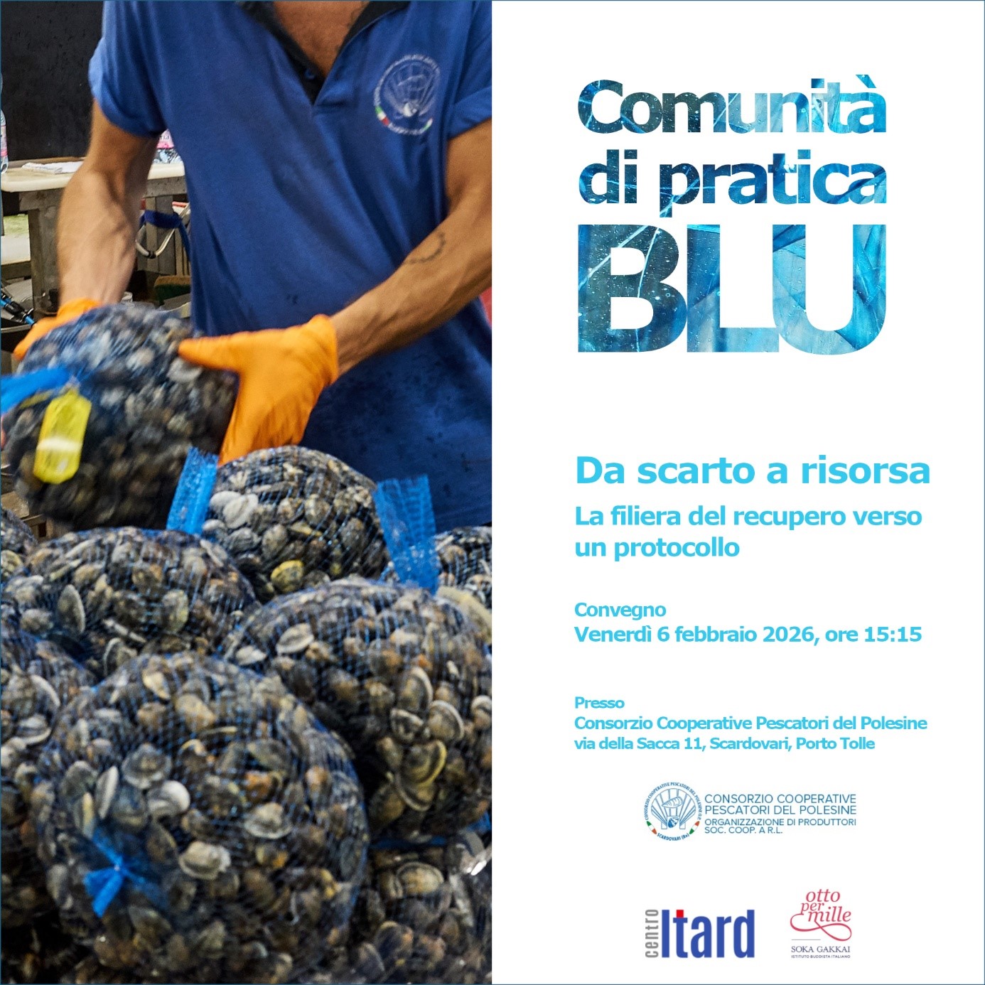 La filiera del recupero ♻️Venerdì 6 febbraio 2026, dalle 15:15, saremo a Scardovari-Porto T....