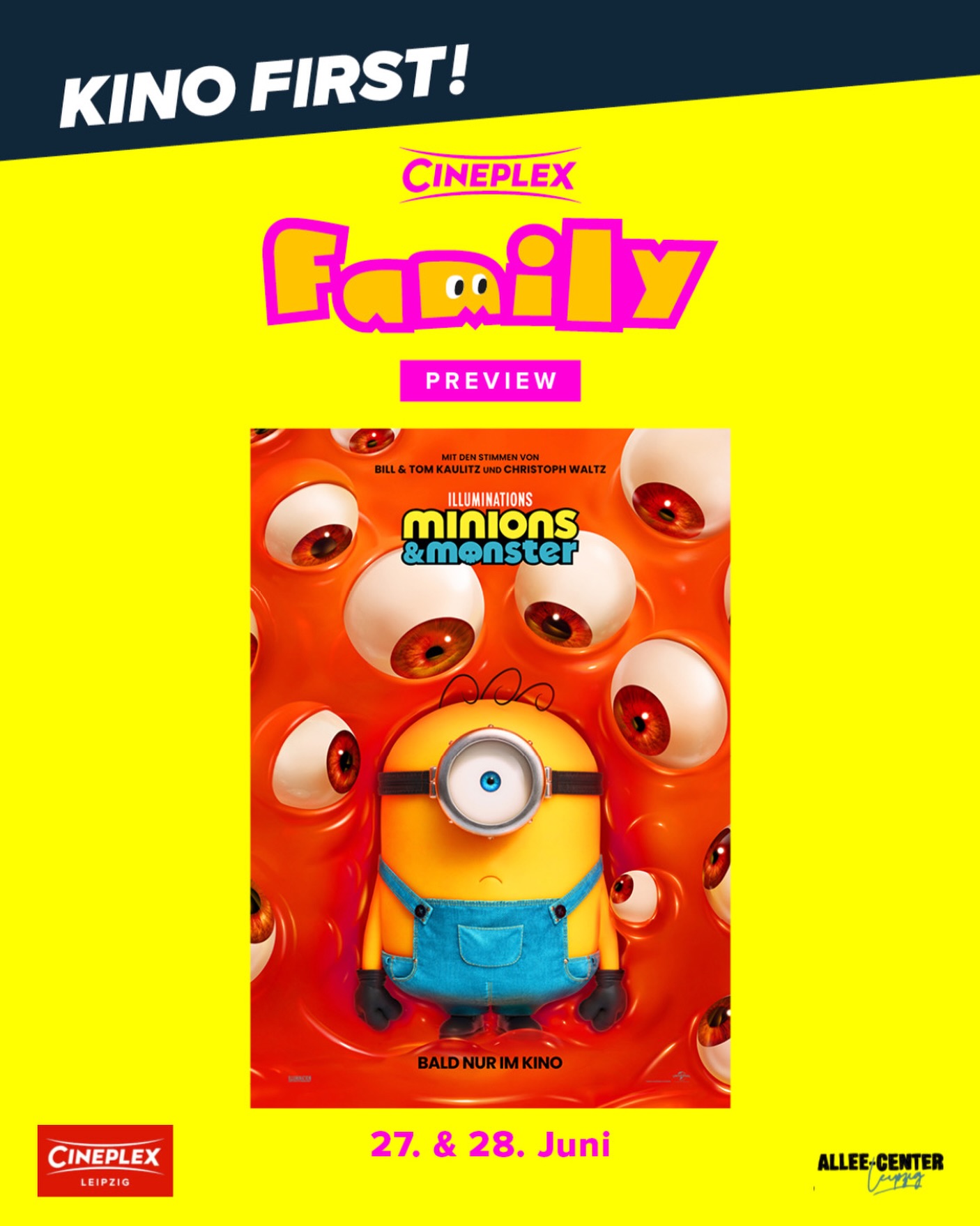 🎥 Kino-Gewinnspiel, lets go!
Anlässlich des neuen Minions-Films haben wir gemeinsam mit dem @cineplexlei etwas Besonde